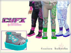 Sims 4 — CyFi  Boots Cyberpunk  by bukovka — Boots for babies of both sexes, boys and girls. Installed independently.