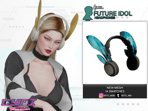 Sims 4 — Future Idol (Headphones) by Beto_ae0 — Futuristic headphones, I hope you like them - 03 Color - It is located in