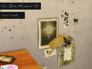 Sims 4 — Sims D Academia Set wall decor by siomisvault — Because you take your time to make a cool collage for your wall.