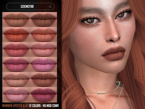 Sims 4 — IMF Marwen Lipstick N.411 by IzzieMcFire — Marwen Lipstick N.411 contains 12 colors in hq texture. Standalone