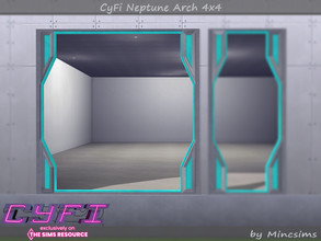 Sims 4 — CyFi Neptune Arch 4x4 by Mincsims — Basegame Compatible. 6 swatches