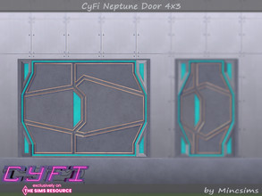 Sims 4 — CyFi Neptune Door 4x3 by Mincsims — Basegame Compatible. 6 swatches
