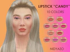 Sims 4 — Nidyazo | Lipstick "Candy" by nidyazo — Nidyazo | Lipstick "Candy" -10 colors -Custom