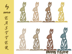 Sims 4 — SARO easter bunny 2 by SSR99 — Cute small bunny decor with flower pattern in wood