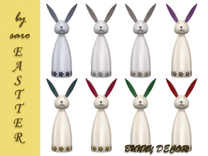 Sims 4 — SARO easter bunny plane by SSR99 — A ceramic bunny with flower details