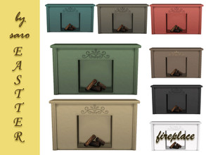 Sims 4 — SARO easter fireplace by SSR99 — A beautiful elegant fireplace, has lots of slots for decor