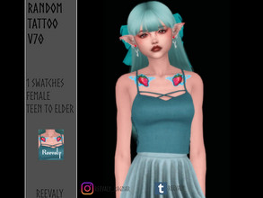 Sims 4 — Random Tattoo V70 by Reevaly — 1 Swatches. Teen to Elder. Female. Base Game compatible. Please do not reupload.