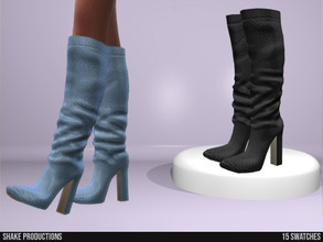 Sims 4 — 873 - High Heel Boots by ShakeProductions — Shoes/High Heels New Mesh All LODs Handpainted 15 Colors
