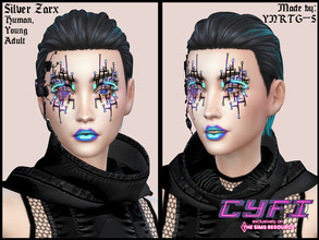 Sims 4 — CyFi - Silver Zarx by YNRTG-S — Silver is a cyborg woman who's always aspired to mastering computer science. She