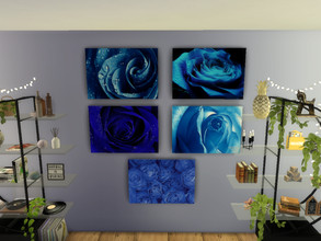 Sims 4 — Blue Roses by Morrii — Close up blue roses