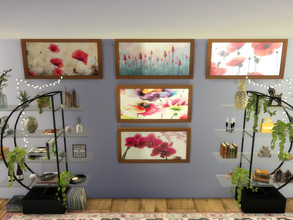 Sims 4 — Pretty Red Florals by Morrii — Five Pretty Red Flowers