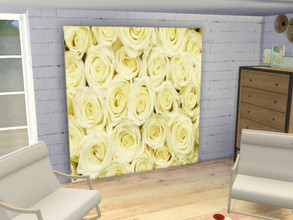 Sims 4 — Large Roses Canvas by Morrii — Large Roses Canvas - Various Colours