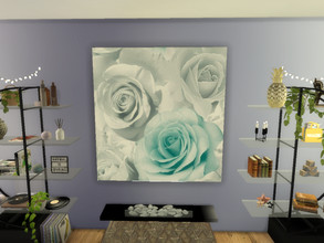 Sims 4 — Roses Canvas - Large by Morrii — Large Roses on Canvas