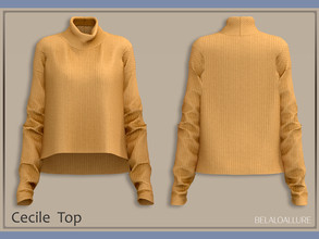 Sims 4 — [Patreon] Belaloallure_Cecile blouse by belal19972 — simple wool top for your sims ,enjoy :) 