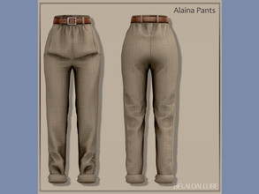 Sims 4 — [Patreon] Belaloallure_Alaina belted pants by belal19972 — Simple belted pants for your sims ,enjoy :) 