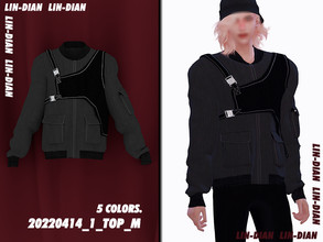 Sims 4 — Men's jacket by LIN_DIAN — - New Mesh - ALL Lods. - 5 Colors. - SPECULAR NORMAL MAP