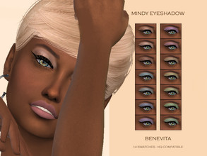 Sims 4 — Mindy Eyeshadow [HQ] by Benevita — Mindy Eyeshadow HQ Mod Compatible 14 Swatches I hope you like! :)