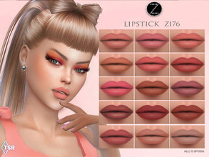 Sims 4 — LIPSTICK Z176 by ZENX — -Base Game -All Age -For Female -15 colors -Works with all of skins -Compatible with HQ