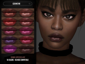 Sims 4 — Senna Lipstick N.412 by IzzieMcFire — Senna Lipstick N.412 contains 10 colors in hq texture. Standalone item