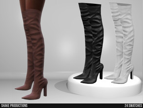 Sims 4 — 877 - High Heeled Boots by ShakeProductions — Shoes/High Heels New Mesh All LODs Handpainted 17 Colors