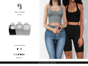 Sims 3 — Basic Halterneck Crop Top by Bill_Sims — This top features a halterneck design and a cropped fit! - Female,