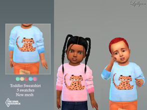 Sims 4 — Toddler Sweatshirt  by LYLLYAN — Toddler Sweatshirt for girls and boys in 5 swatches. 