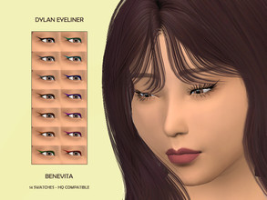 Sims 4 — Dylan Eyeliner [HQ] by Benevita — Dylan Eyeliner HQ Mod Compatible 14 Swatches I hope you like! :)