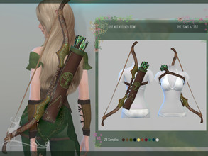 Sims 4 —  NEEM ELVEN BOW by DanSimsFantasy — Elvish accessory to be combined with the Neem costume. Location: necklace