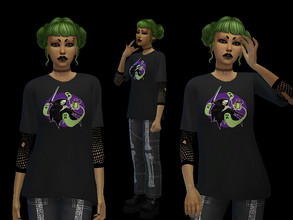 Sims 4 — Grim Reaper T-Shirt by simsloverxyz — Grim Reaper T-Shirt with sleeves 