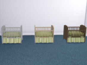 Sims 4 — GREEN retexture of Severinka's Royal Crib by nicatnite — 3 wood textures for Severinka's beautiful cribs. These
