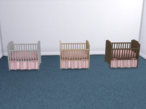 Sims 4 — PINK retexture of Severinka's Royal Crib by nicatnite — 3 wood textures for Severinka's beautiful cribs. These