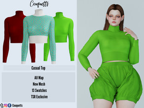 Sims 4 — Casual Top by couquett — cute top for your lovely sims hq mod compatible in 14 colors This top have all lod done