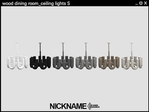 Sims 4 — wood dining room_ceiling lights S by NICKNAME_sims4 — wood dining room set Feel the sophistication and comfort