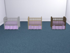 Sims 4 — PURPLE  retexture of Severinka's Royal Crib by nicatnite — 3 wood textures for Severinka's beautiful cribs.