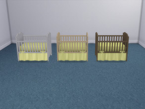 Sims 4 — YELLOW retexture of Severinka's Royal Crib by nicatnite — 3 wood textures for Severinka's beautiful cribs. These