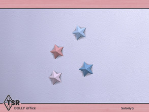 Sims 4 — Dolly Office. Wall Star by soloriya — Wall star decor. Part of Dolly Office set. 4 color variations. Category: