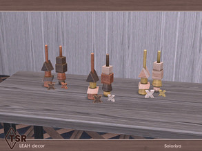 Sims 4 — Leah Decor. Decorative Toys by soloriya — Wooden decorative toys. Part of Leah Decor set. 3 color variations.