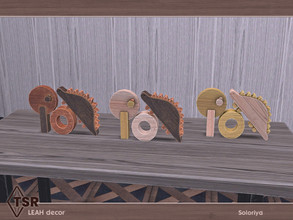 Sims 4 — Leah Decor. Dino by soloriya — Wooden dino. Part of Leah Decor set. 3 color variations. Category: Decorative -