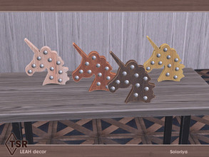 Sims 4 — Leah Decor. Unicorn by soloriya — Wooden unicorn. Part of Leah Decor set. 4 color variations. Category: