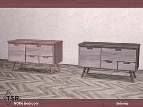 Sims 4 — Nora Bedroom. Dresser, v2 by soloriya — Wooden dresser. Part of Nora Bedroom set. 2 color variations. Category: