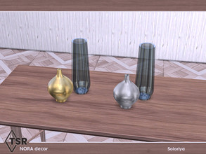 Sims 4 — Nora Decor. Vases, v2 by soloriya — Two vases in one mesh, version two. Part of Nora Decor. 2 color variations.