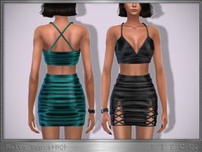 Sims 4 — Malva Top. by Pipco — A trendy top in 7 colors. Base Game Compatible New Mesh All Lods HQ Compatible Shadow,