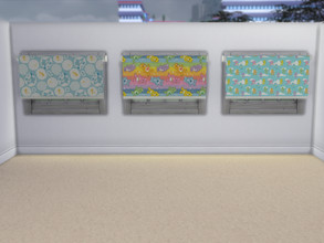 Sims 4 — CareBear shades pt1 by nicatnite — 6 CareBear swatches for window shades.