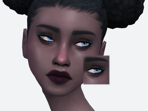 Sims 4 — Viridian Eyeliner by Sagittariah — base game compatible 5 swatch properly tagged enabled for all occults
