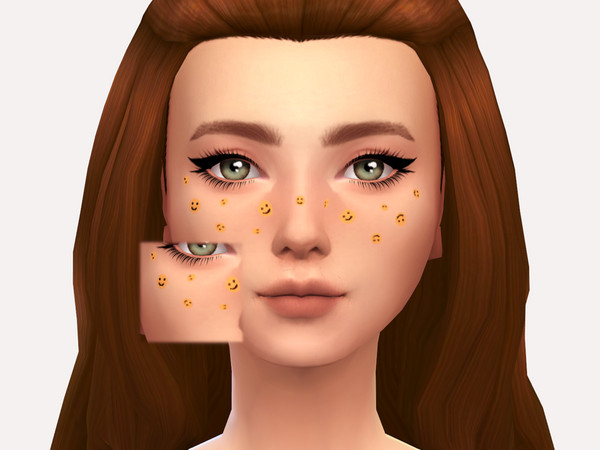 Sims 4 — Smiley Face Freckles by Sagittariah — base game compatible 1 swatch properly tagged enabled for all occults