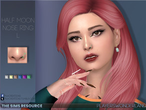 Sims 4 — Half Moon Nose Ring L by PlayersWonderland — A half moon shaped nostril piercing for your Sims! Coming in 6