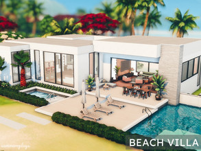 Sims 4 — Beach Villa | NO CC by Summerr_Plays — Modern Beach villa in Sulani. One bedroom, one bathroom. Perfect for a