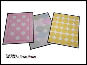 Sims 4 — Polka Teen Girl Bedroom Rug by seimar8 — Maxis match soft area rugs with polka dot patterns Base Game