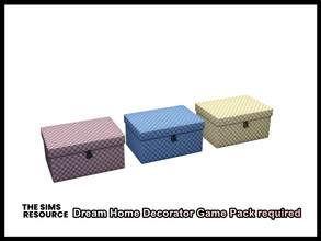 Sims 4 — Polka Teen Girl Bedroom Storage Box by seimar8 — Maxis match storage box in pink blue and yellow Dream Home