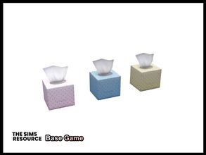 Sims 4 — Polka Teen Girl Bedroom Tissue Box by seimar8 — Maxis match soft tissues in pink blue and yellow polka dot boxes